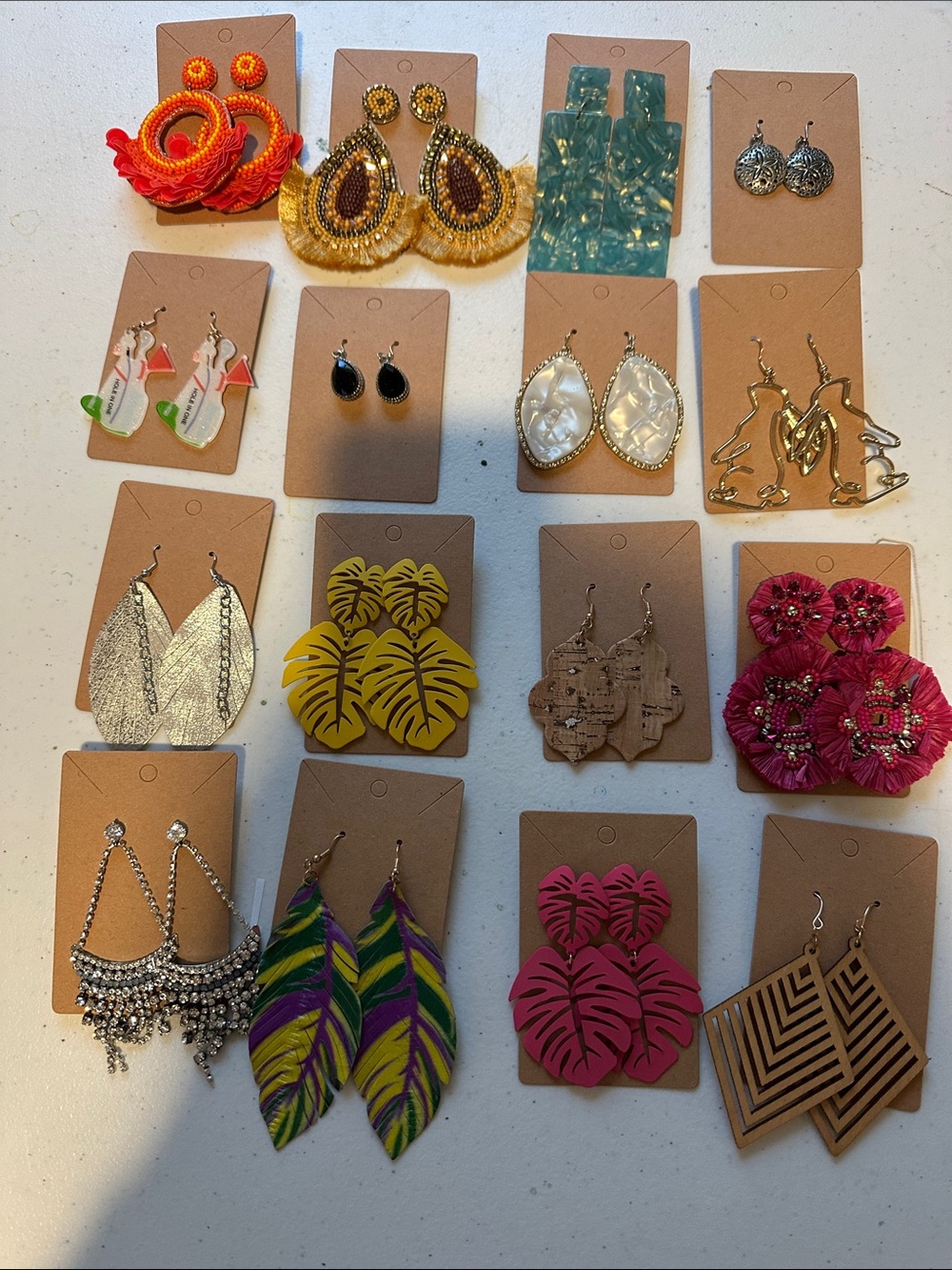 16 pair Assorted Women's Earrings - Unbranded